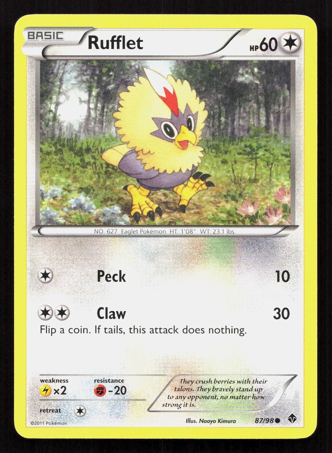 RUFFLET 87/98 Pokemon EMERGING POWERS