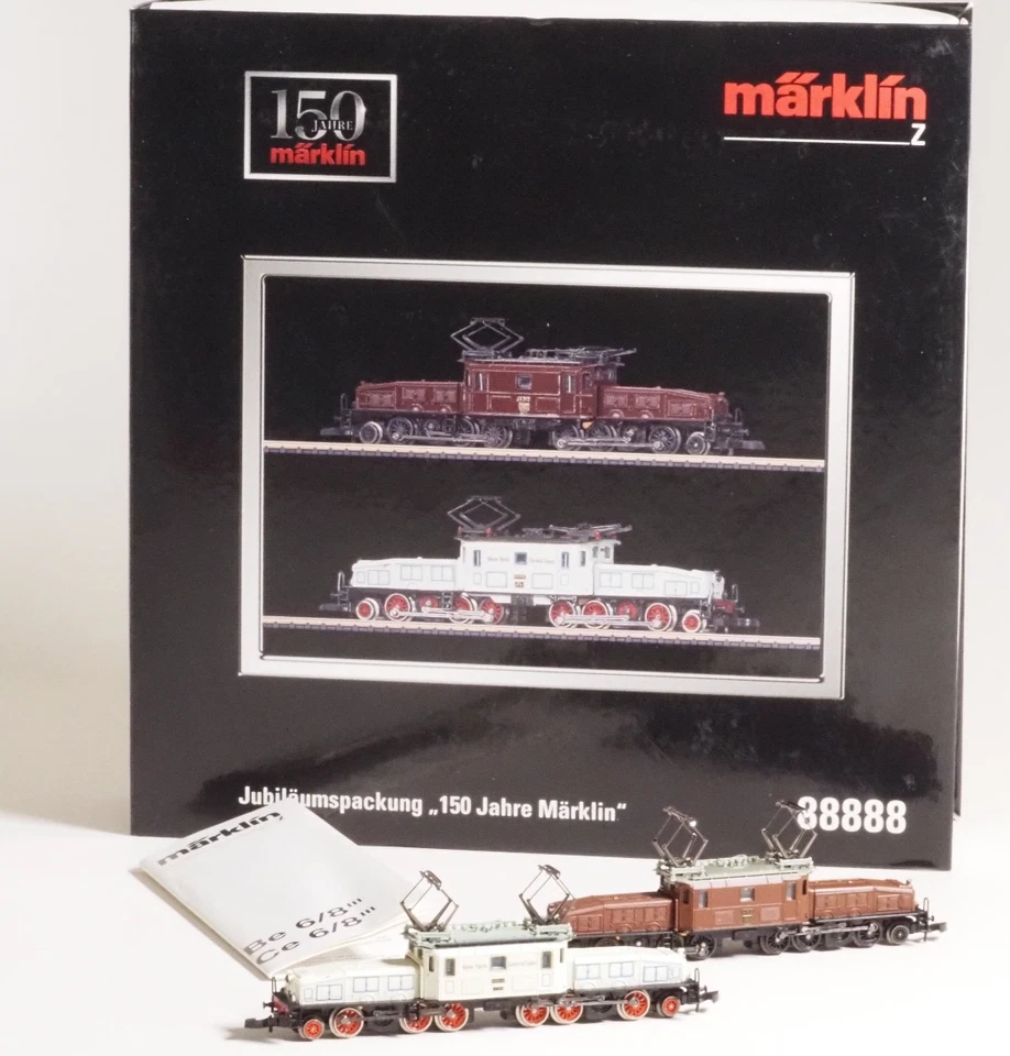 Z-scale TWO class Ce 6/8 III SBB Crocodile Electric Locomotives Marklin 88888 - Image 3 of 4