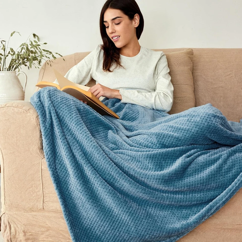 Exclusivo Mezcla очень большой флисовый плед 50x70 — мягкие теплые вафли - Изображение 3 из 4