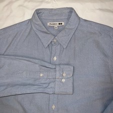 Uniqlo JW Anderson Blue Oxford Slim Fit Long Sleeve Shirt Men's Size L
