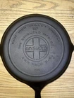Griswold Cast Iron 107 Slant EPU Shallow Skillet Griddle Heat Ring Vtg  1900 HTF