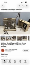 Vintage Kodak Pageant 16 mm Sound Projector model 8K5 with Case