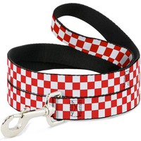 "Dog Leash 6-FEET Checker Red/White Narrow 0.5\" (Us Import)"