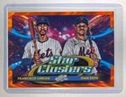 Juan Soto Francisco Lindor 2025 Topps Cosmic Orange Galactic Star Clusters /25