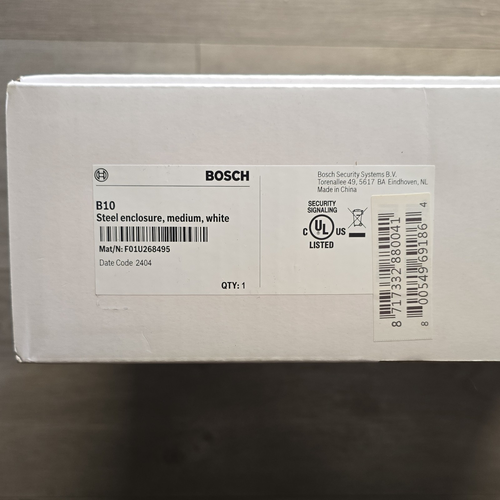 Bosch B10 Medium Steel Enclosure White F01U268495 Model, 1 Pack