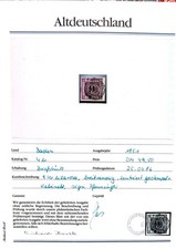 Altdeutschland Baden 1851 Mi.4 9 Kreuzer lilarosa Briefst&uuml;ck Kabinett Pfenninger