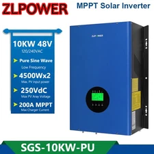 10KW 48V Solar Hybrid Inverter Peak 30KW Off Grid MPPT Split Phase 200A Charger