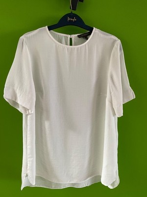 Primark Damen-Kurzarmoberteil elfenbeinfarben UK-Größe 10