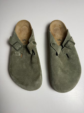 Mens Birkenstock Clogs in Sage Green Suede Si...