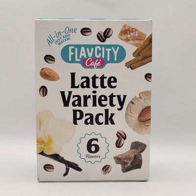 Flavcity Café Latte Variety Pack - Coffee drink mix 6 Flavors  Exp 08/2027