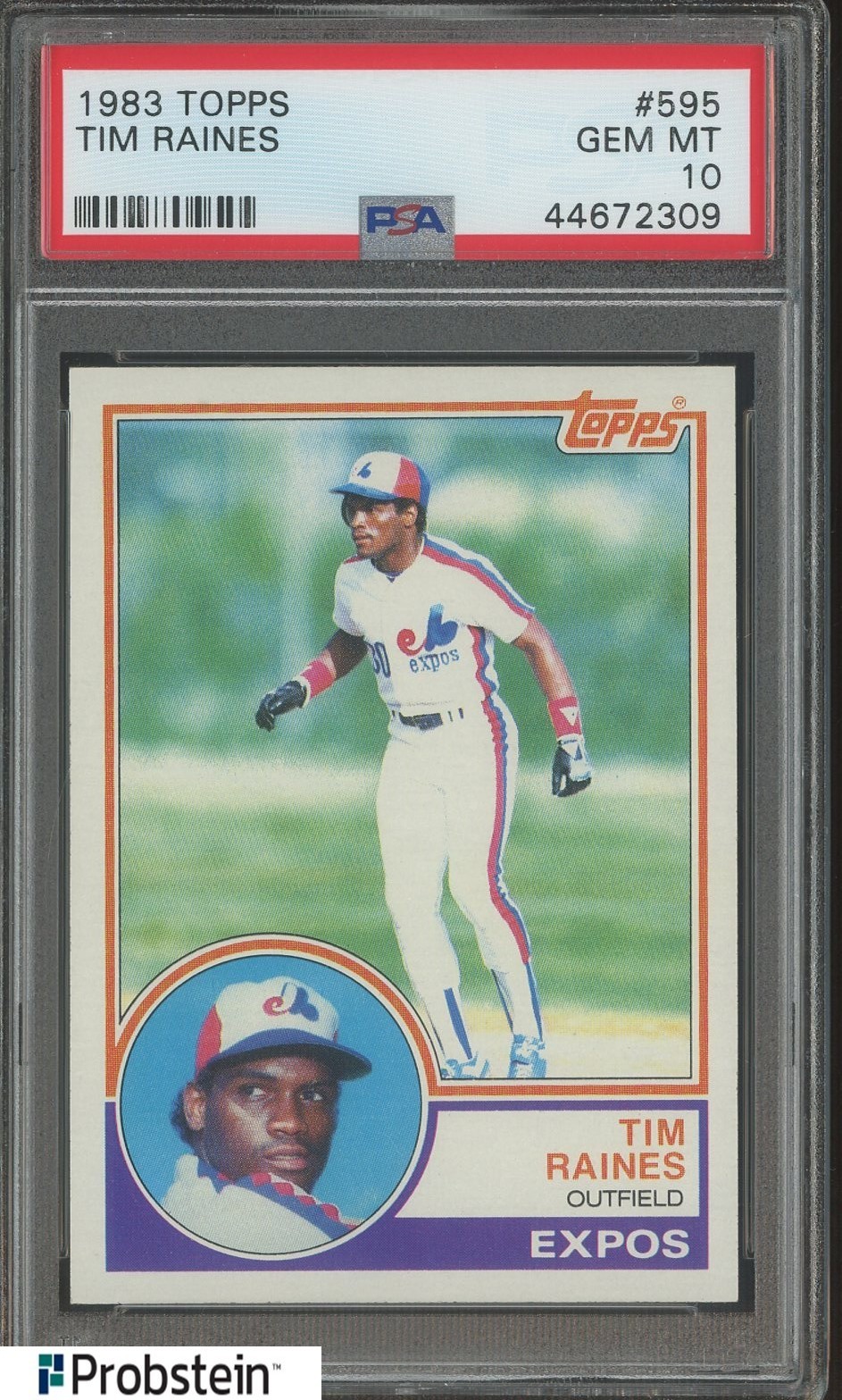 1983 Topps #595 Tim Raines Montreal Expos HOF PSA 10 GEM MINT