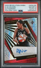 2022 Panini Revolution WNBA #AG-AJW A'ja Wilson Autographs PSA 8/10