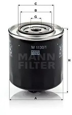 Image of Oil filter Spin-on Filter W 1130/1 MANN-FILTER for AUDI VW FORD SAME