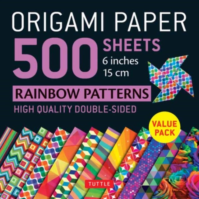 Origami Paper 500 sheets Rainbow Patterns 6 inch (15 cm) by Tuttle Publishing