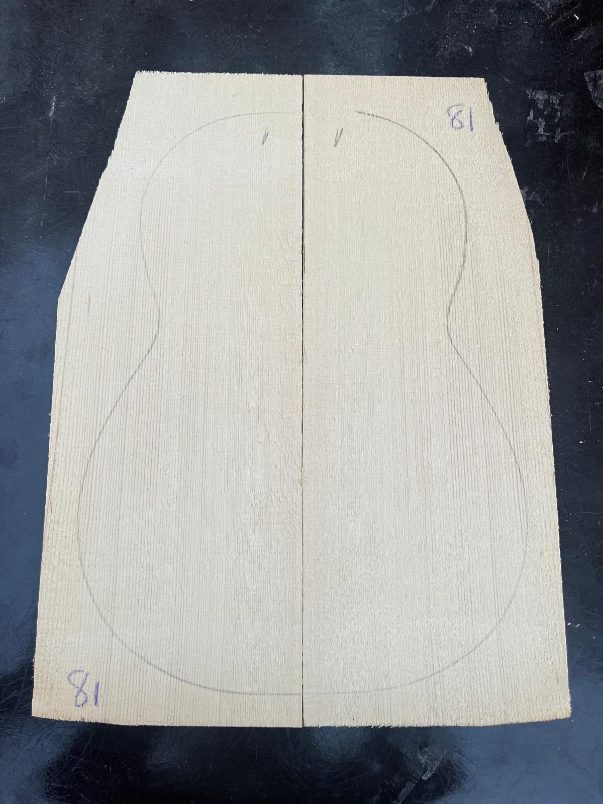ALPINE ARUCE chitarra acustica bookmatched top soundboard GRADO A SET 81-90
