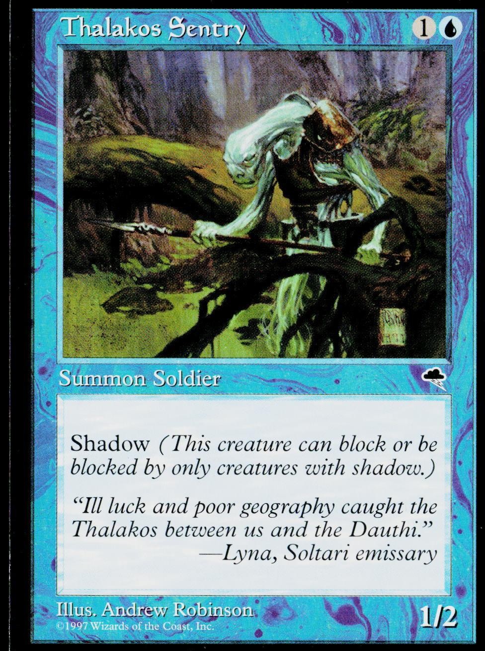 Thalakos Sentry 95 Common Tempest Magic: The Gathering Near Mint