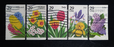 Set completo di francobolli USA usati: Fiori da giardino 1993