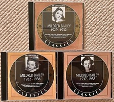 Mildred Bailey: Chronological Classics 1929-1938 (CD, 1999-2000, 3-Disc)