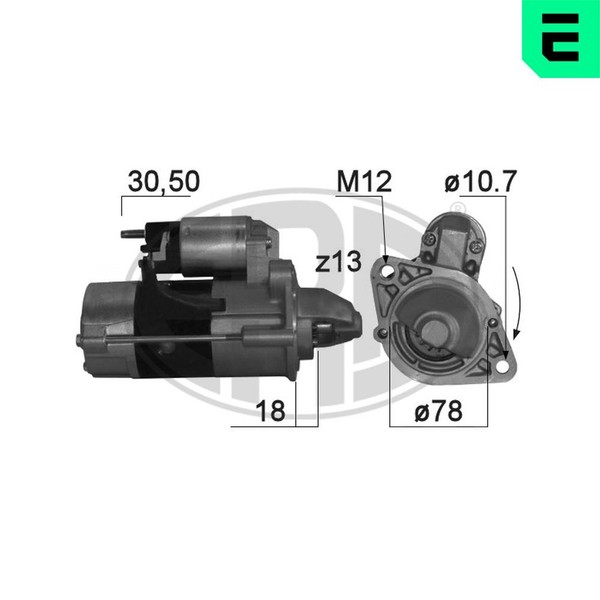 ERA Anlasser Starter 220802A FüR Meriva P10 Astra Opel 12V Caravan S10 GTC Mokka-image
