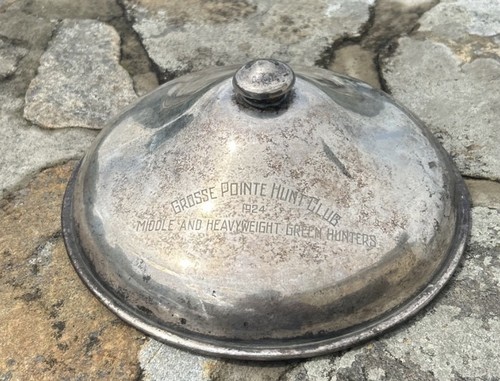 Vintage Grosse Pointe Hunt Club 1924 Trophy Engraved Green Hunters Lid (Detroit)