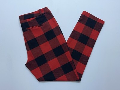 Scotch & Soda Buffalo Plaid Pants Womens Size Medium 34x28 Red Black Preppy