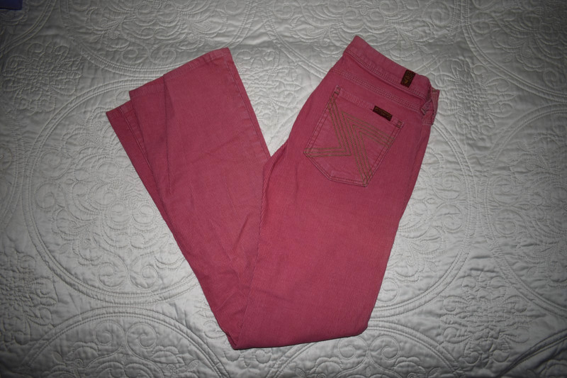 7 For All Mankind women's low rise corduroy bootcut pants Made in USA
