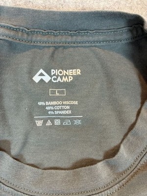 Pioneer Camp T-Shirt Size L Gray Bamboo Viscose Cotton Spandex Mens Hiking