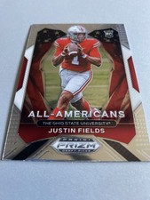 2021 Panini Prizm Draft Picks - All-American Justin Fields #192 Silver Prizm RC
