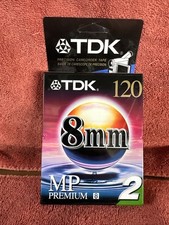 Lot of 2 TDK 8mm 120 MP Premium Hi8 Camcorder Video Blank Tapes 120MP Sealed