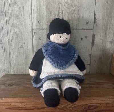 Vintage Handmade Knitted Doll 