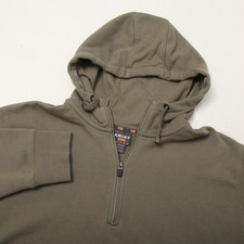 Ariat Rebar Workman Hoodie Mens XL Green 1/4 Zip Fleece Pullover Sweatshirt