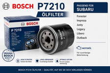 Ölfilter SUBARU Forester Impreza Justy Legacy Libero Outback BOSCH P7210 Motoröl