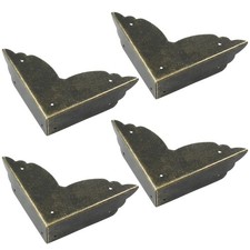 12 Packs Bronze Box Corner Protectors, Edge Cover Safety Guard Furniture Deco...