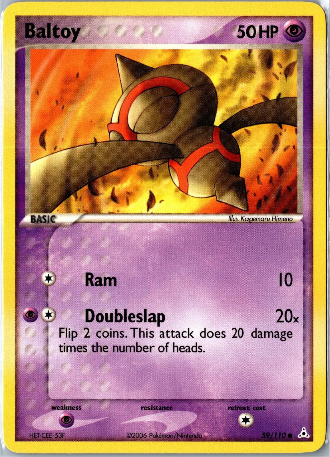 Pokemon Card - Baltoy 59/110 Holon Phantoms Common Lightly Played