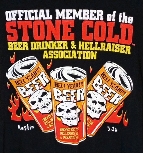 WWF Stone Cold Steve Austin Beer Drinker & Hellraiser Assoc. Men's Shirt 2XL VTG - 第 1/5 張圖片