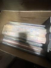 21 wooden squeegees without rubber for screen printing: and a roll of rubber.