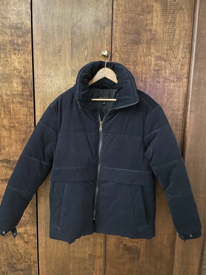 Abrigo forrado de pana azul marino Banana Republic para hombre nuevo sin etiquetas Foto 3 de 4