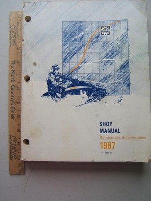 HUGE VINTAGE 1987 SKI-DOO BOMBARDIER SNOWMOBILES SHOP MANUAL
