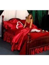 IS Custom BED SKIRT of Lingerie Satin, King Size, 15 in drop, Tailored Style