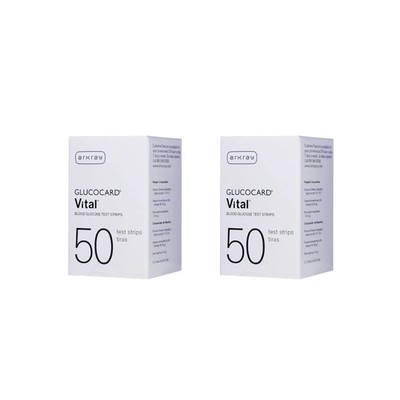 Arkray Glucocard Vital Diabetic Test Strips 50ct 2 Boxes (100 Ct)