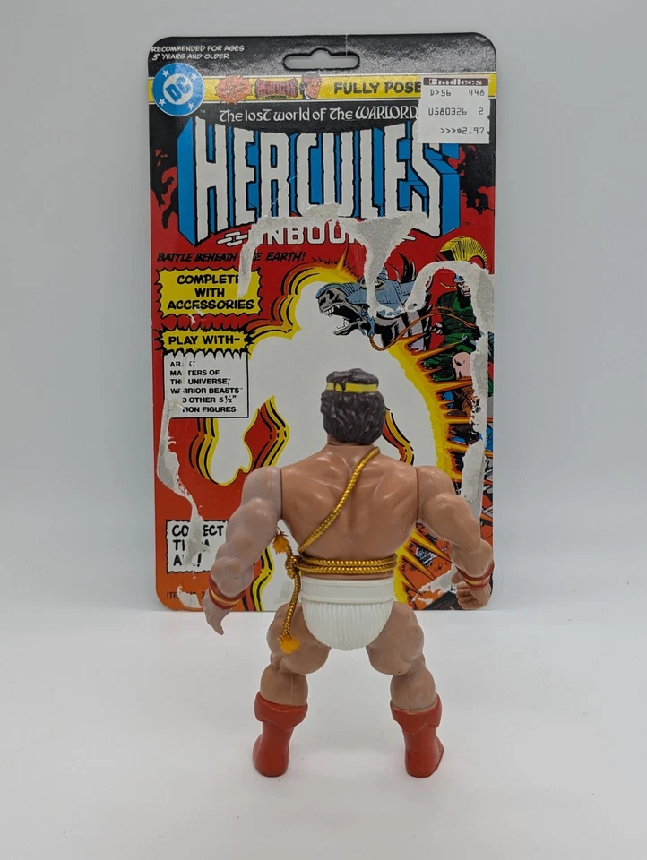 Hercules Lost World Of The Warlord 1982 Remco Action Figure DC MOTU With Card - Image 4 of 4