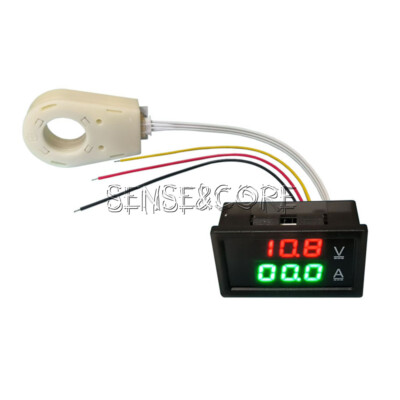 Hall Current Voltmeter Dual Digital Display DC 0-300V ± 50A/100A/200A/400A DE