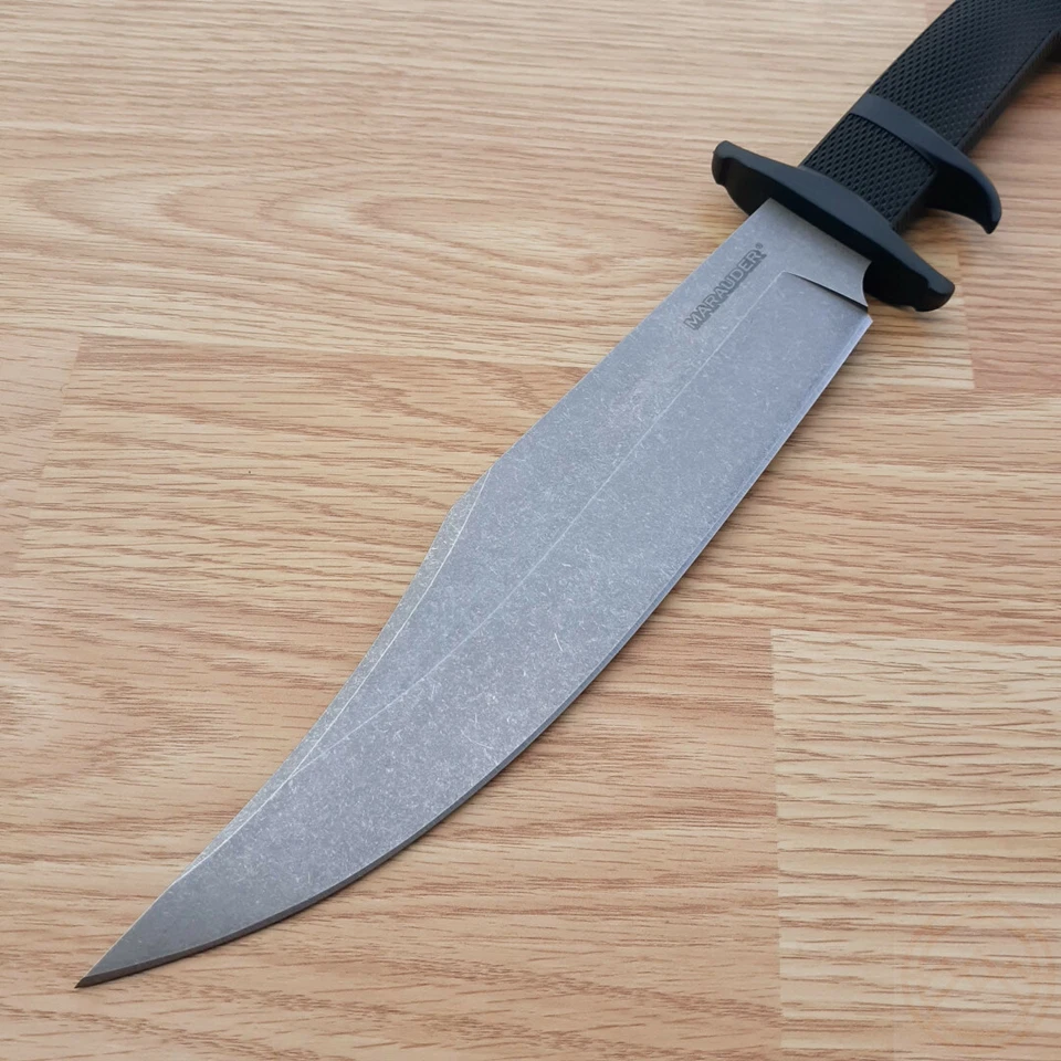 Холодное оружие Marauder Bowie фиксированный нож 9 «AUS-8 стальное лезвие черный Kray-Ex ручки - Изображение 3 из 4