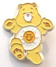 Funshine Bear Button Pin Plastic 1983 American Greetings 1.5" Vintage Yellow Sun