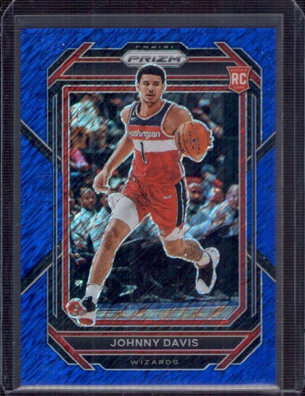 JOHNNY DAVIS 2022-23 Panini Prizm #231 Blue Shimmer Prizm FOTL Rookie RC #26/35