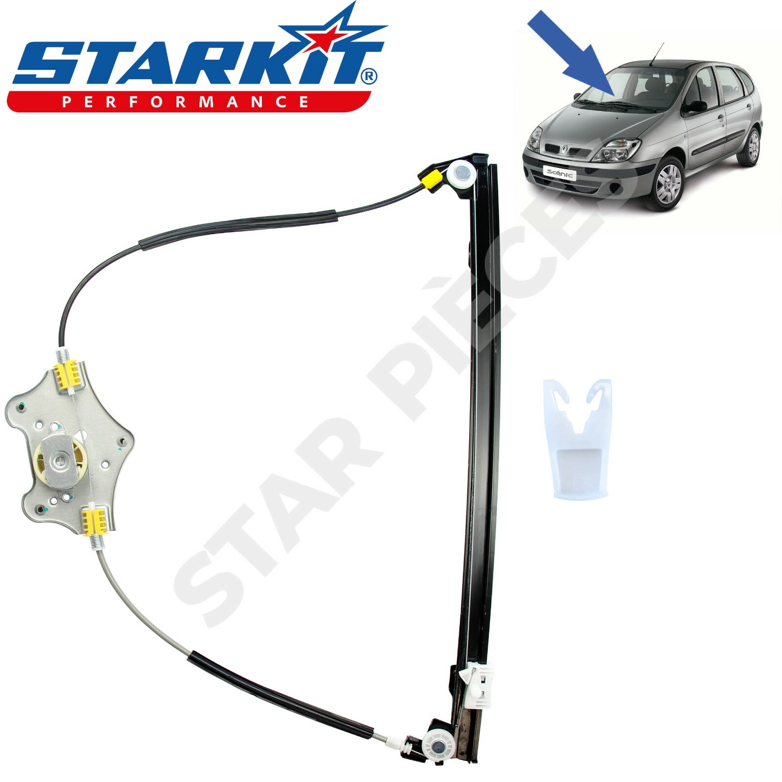 Lève-vitre électrique mécanique avant droit pour Renault Scenic 1 1996-2003