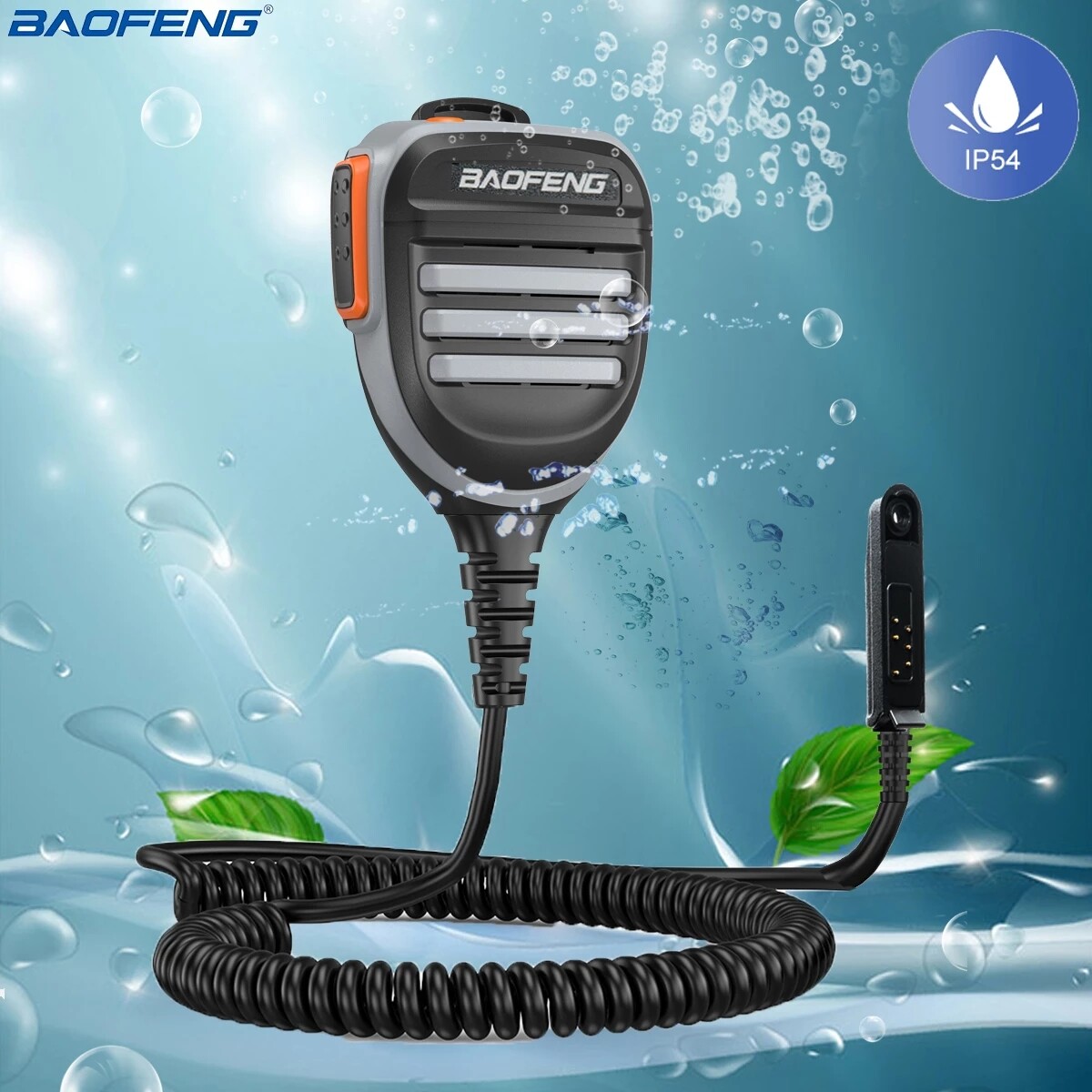Baofeng Waterproof Speaker Microphone for UV-9R PRO GMRS-9R UV-9G Two Way Radios-image