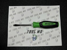 Snap-on Tools Usa New Green 14 Tip Soft Grip Flat Head Screwdriver Sgd4bg