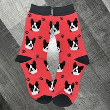 PET LOVERS UNISEX DOG LOVERS BOSTON TERRIER NOVELTY DESIGN SOCKS SOCK DADDY
