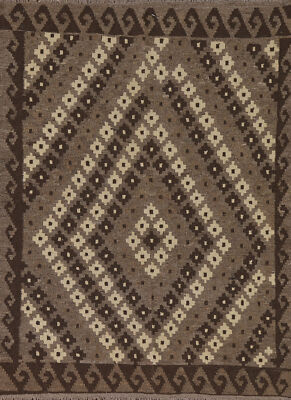Kilim Kelim Handmade Rugs Flatweave Vibrant Geometric Wool Carpet 4x5 ft